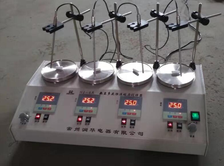 四联磁力搅拌器 多头磁力搅拌 智能数显控温 不锈钢加热器耐用